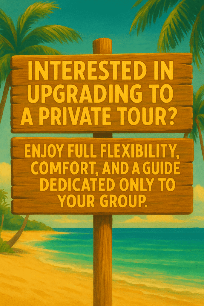 Banner promoting private tour upgrade from Koper cruise port.