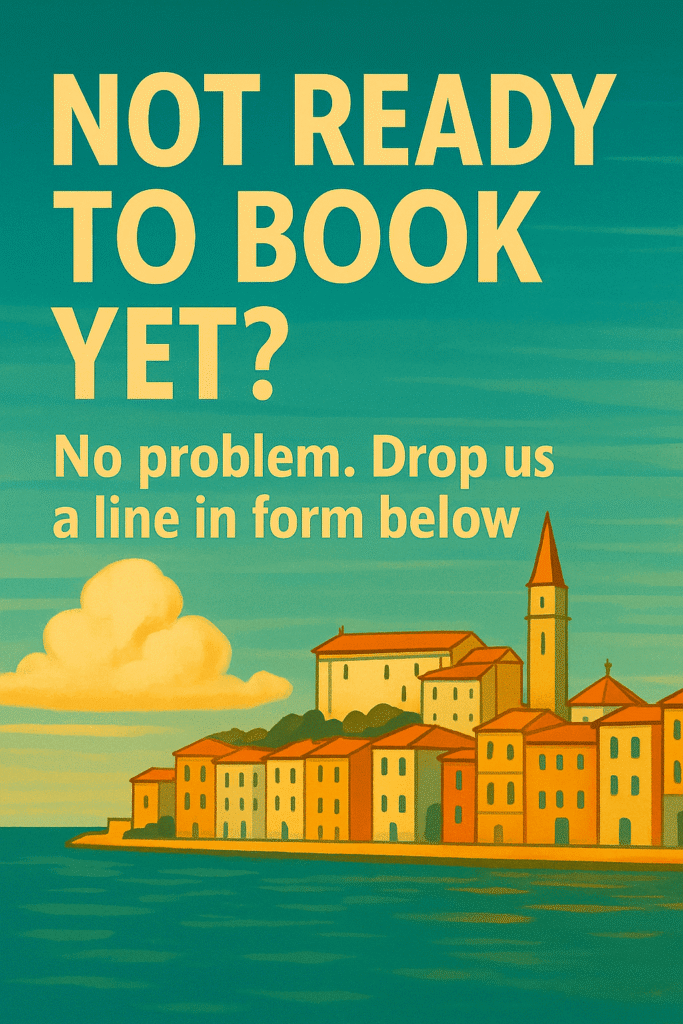 Contact encouragement banner for Koper cruise tour inquiries.